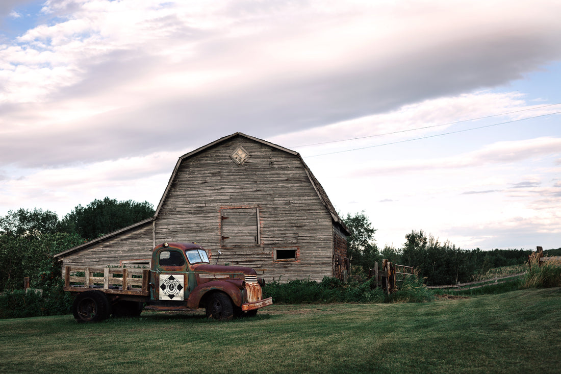 Old barn and truck at Fuhr Estate Winery